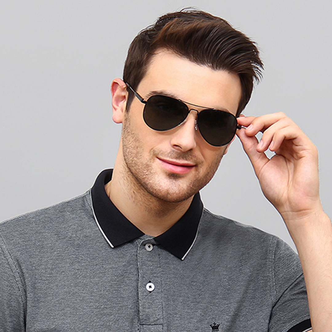 Vincent Chase Online Black Full Rim Aviator right side