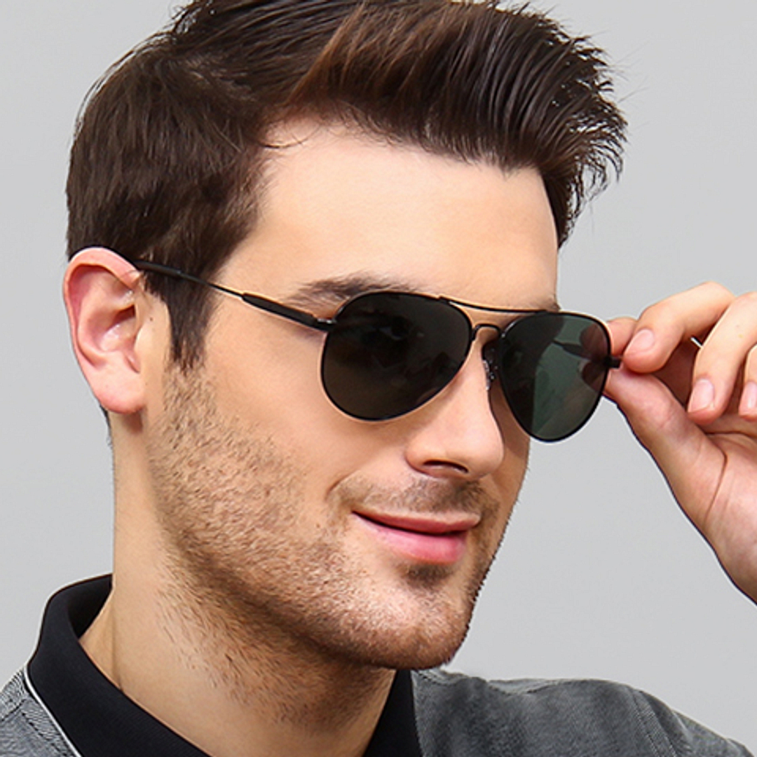 Vincent Chase Online Black Full Rim Aviator left side