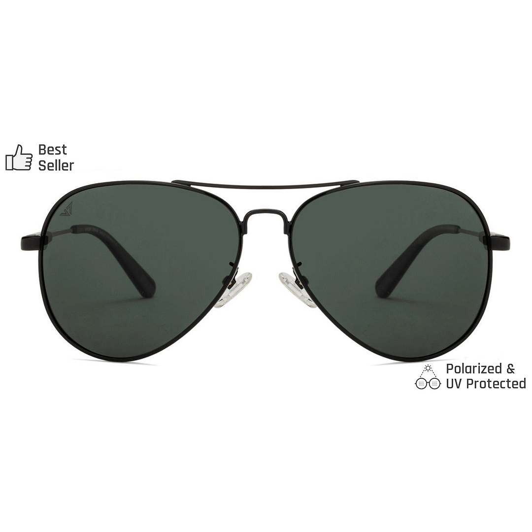 Vincent Chase Online Black Full Rim Aviator left side