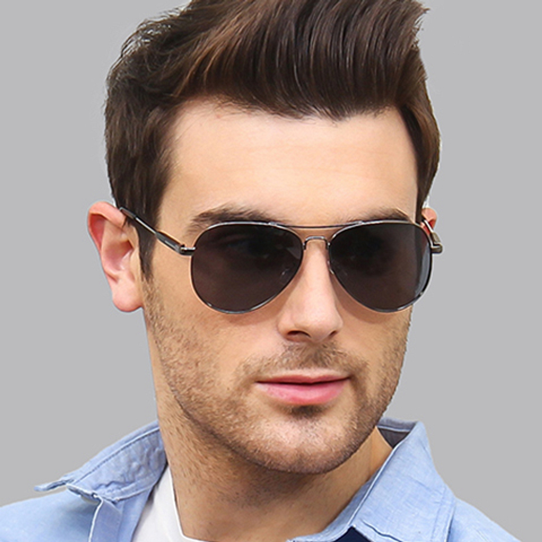 Vincent Chase Online Gunmetal Full Rim Aviator left side