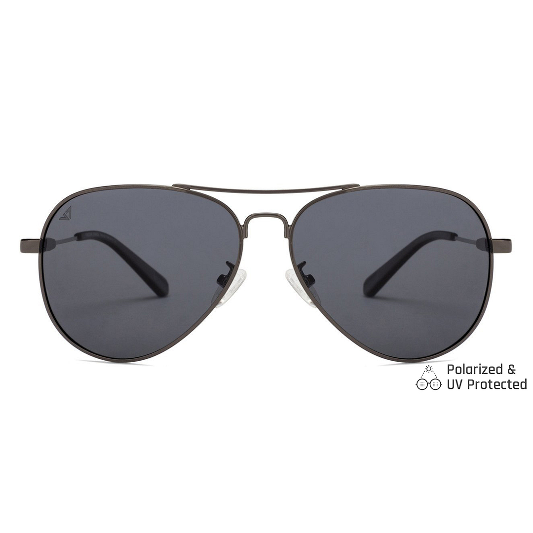 Vincent Chase Online Gunmetal Full Rim Aviator left side