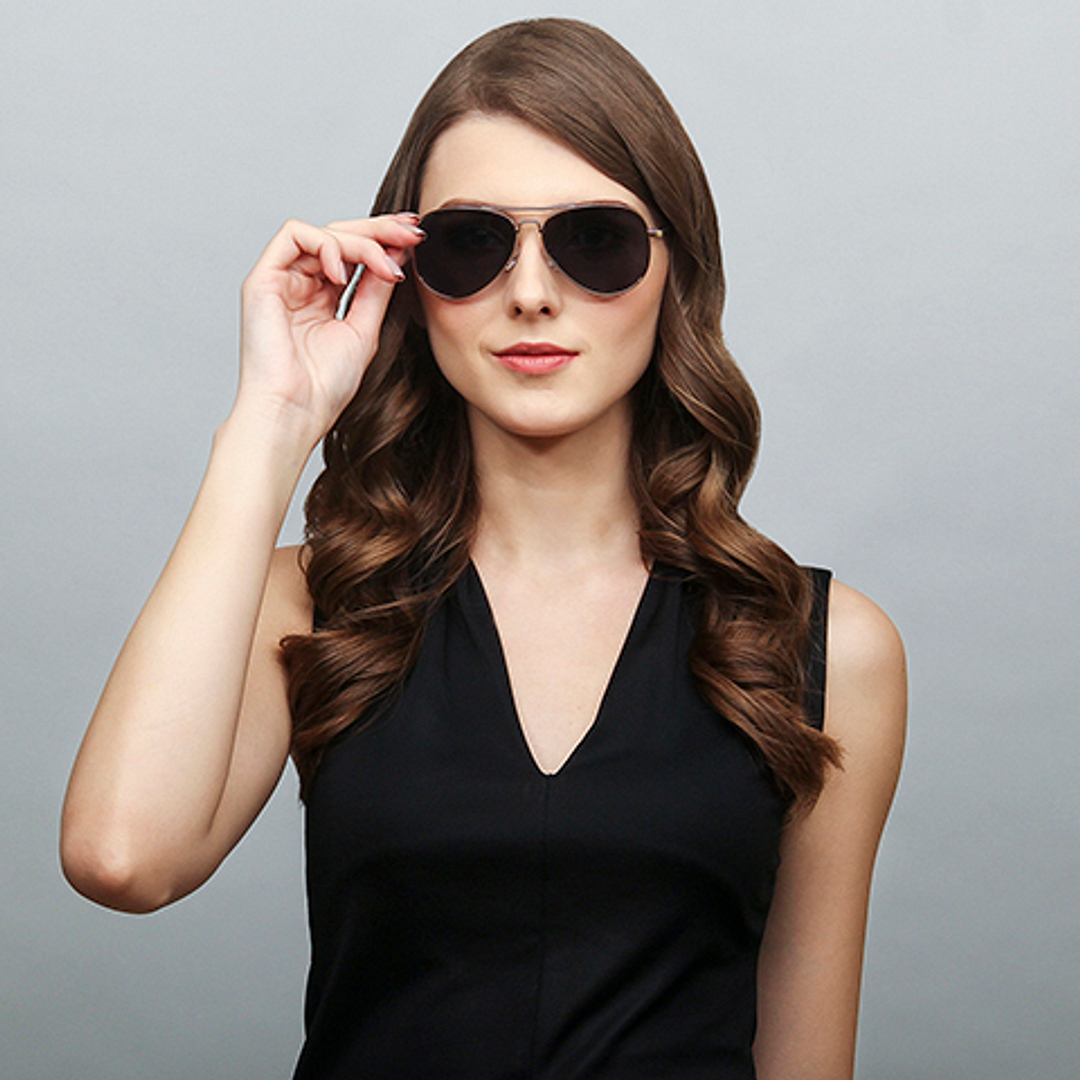 Vincent Chase Online Gold Full Rim Aviator left side