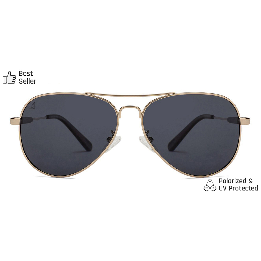 Vincent Chase Online Gold Full Rim Aviator left side