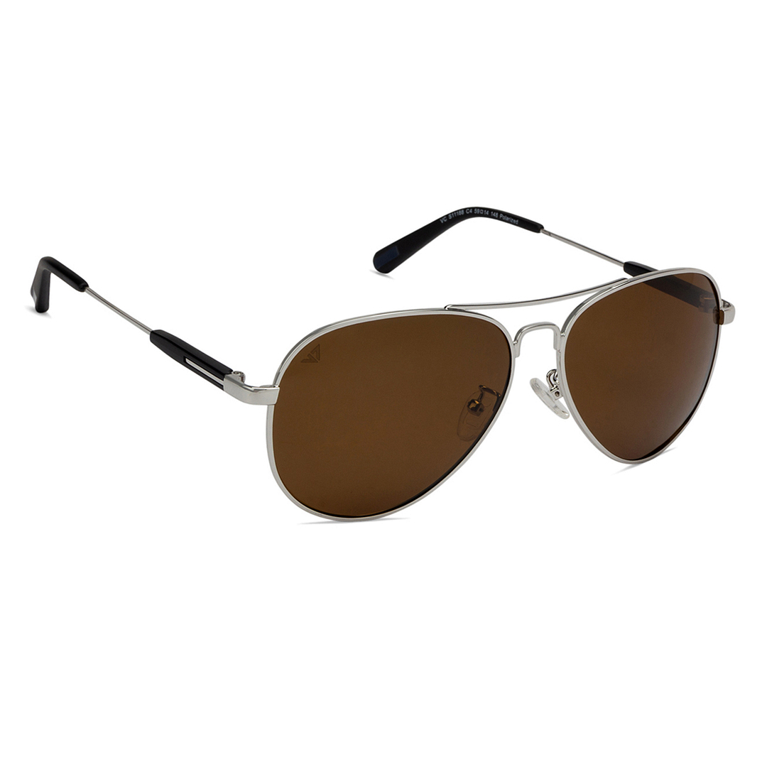 Vincent Chase Online Silver Full Rim Aviator left side