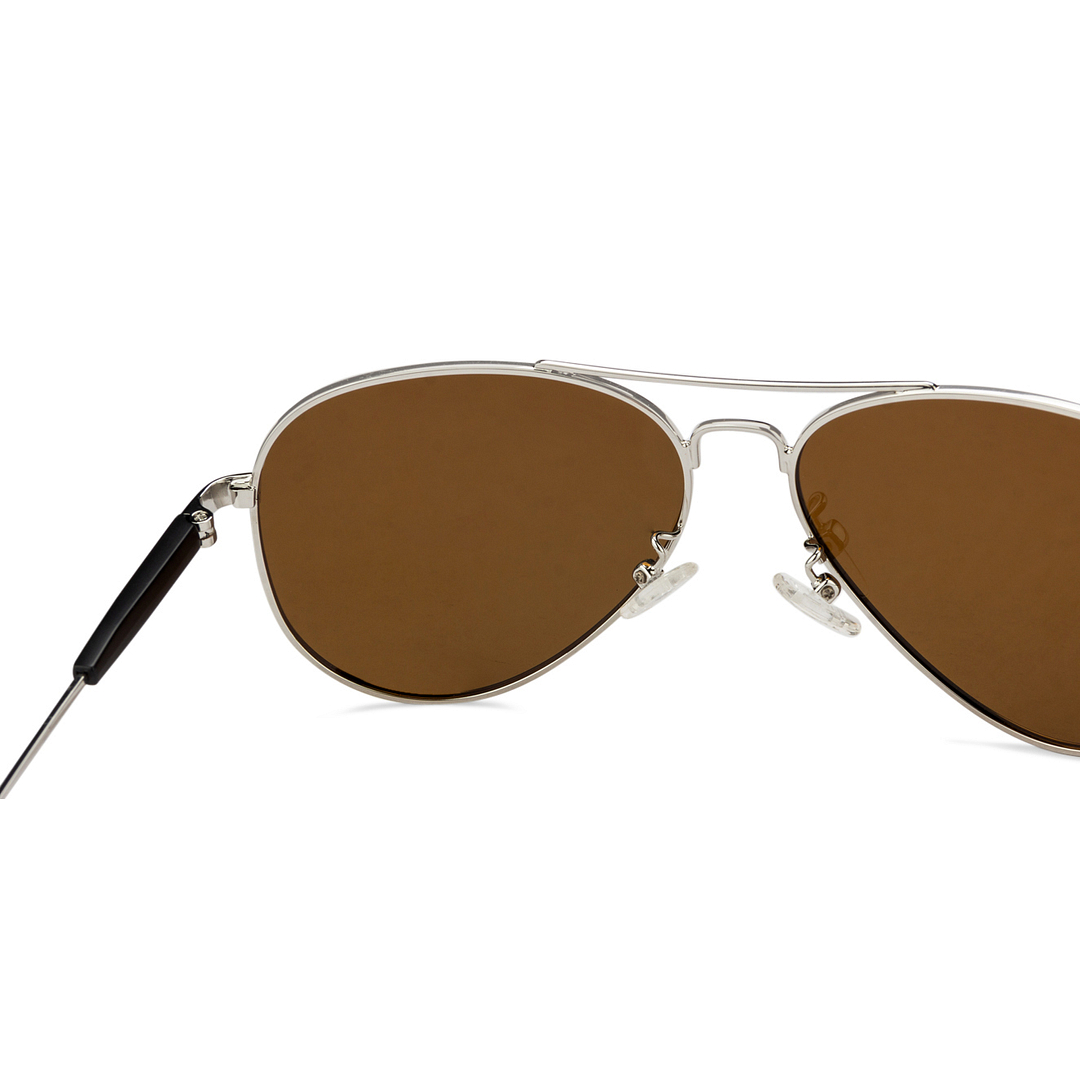 Vincent Chase Online Silver Full Rim Aviator left side