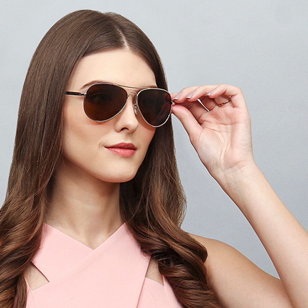 Vincent Chase Online Silver Full Rim Aviator left side