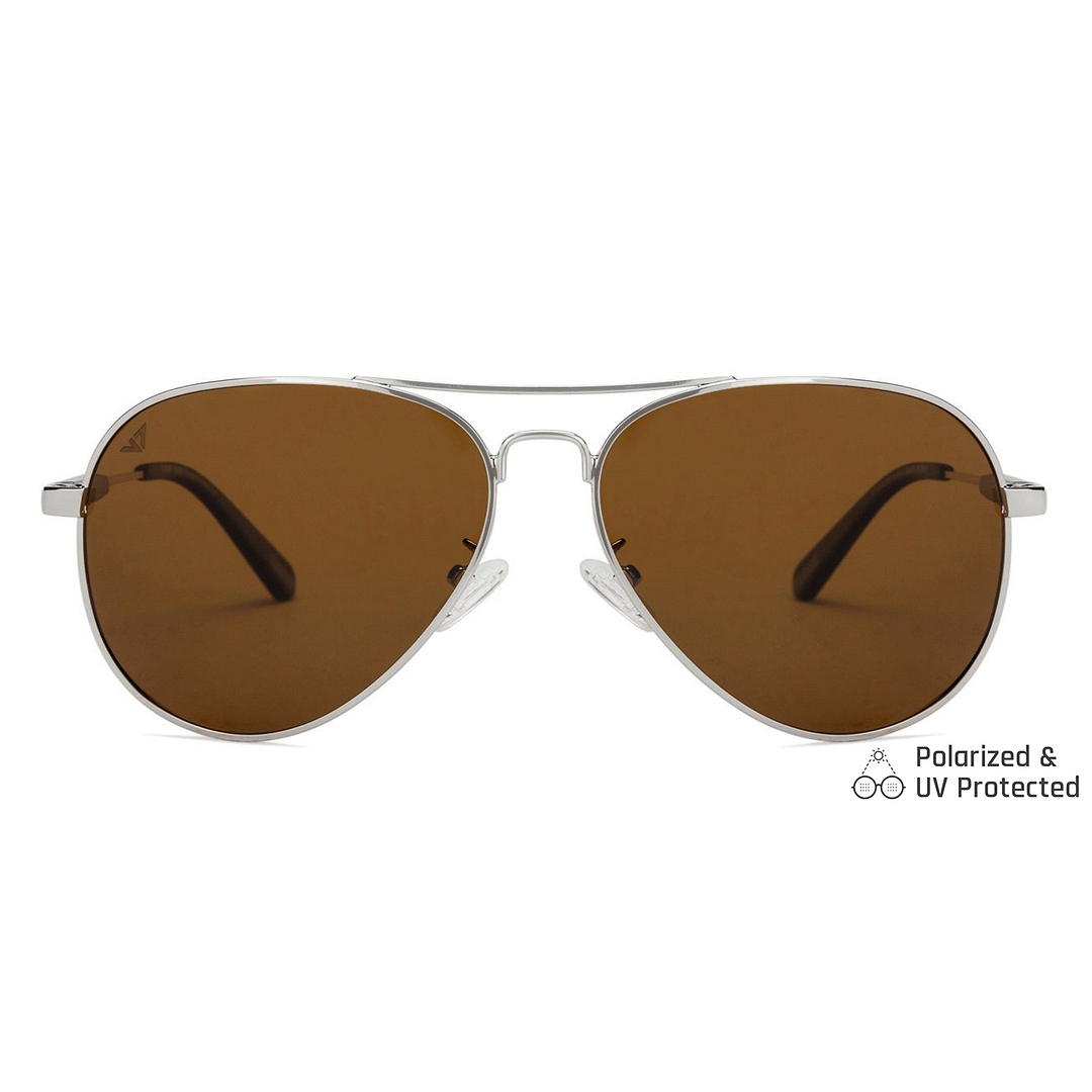 Vincent Chase Online Silver Full Rim Aviator left side