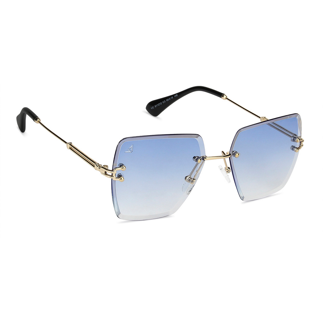 Vincent Chase Online Gold Rimless Rectangle right side