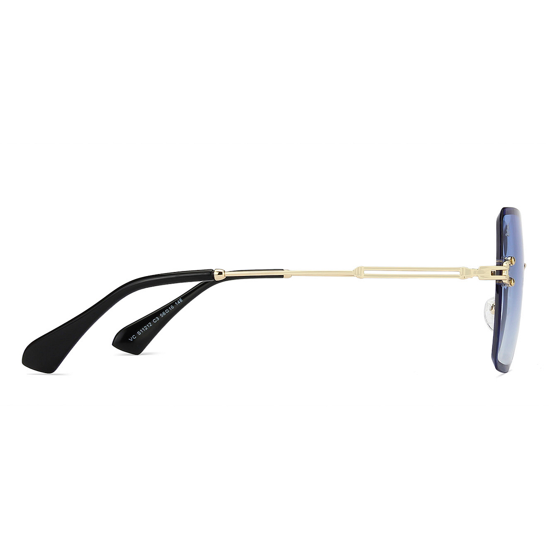 Vincent Chase Online Gold Rimless Rectangle left side