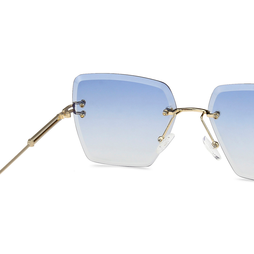 Vincent Chase Online Gold Rimless Rectangle right side