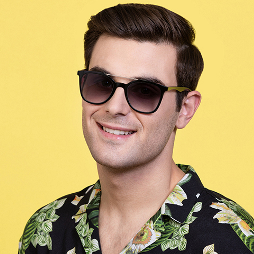 Vincent Chase Online Gunmetal Full Rim Rectangle left side