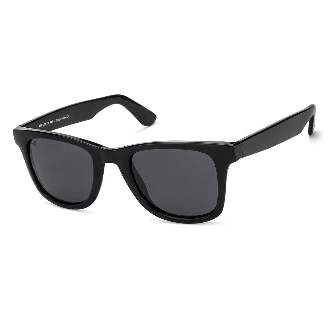 Vincent Chase Polarized Black Full Rim Square left side