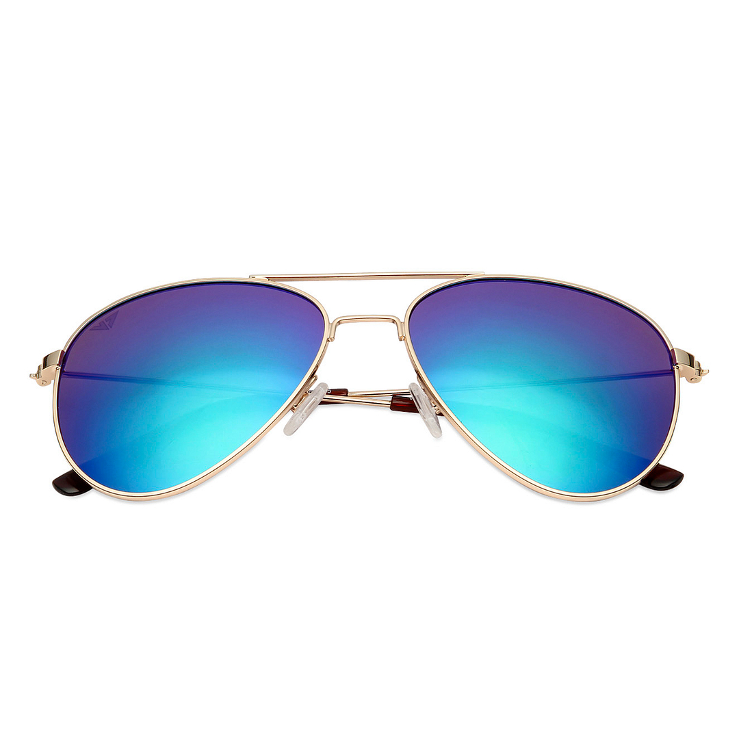 Vincent Chase Online Gold Full Rim Aviator left side