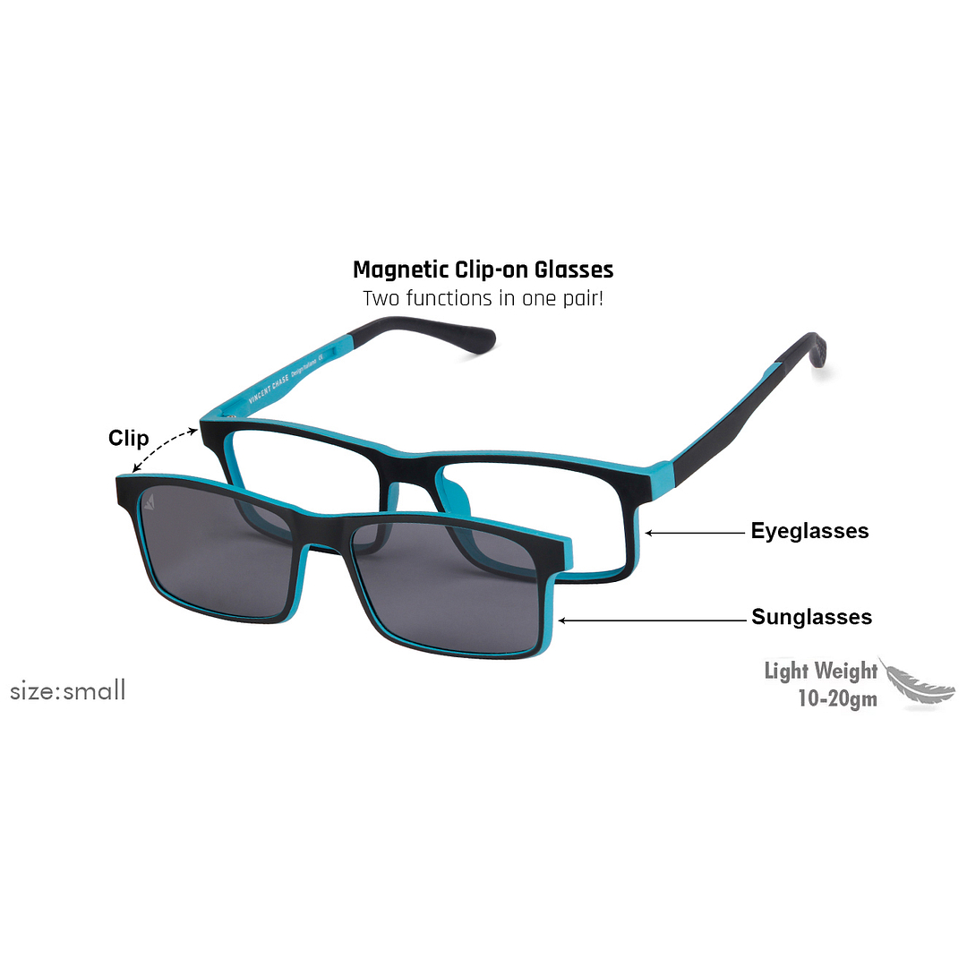 Lenskart Air Online Sky Blue Full Rim Rectangle left side