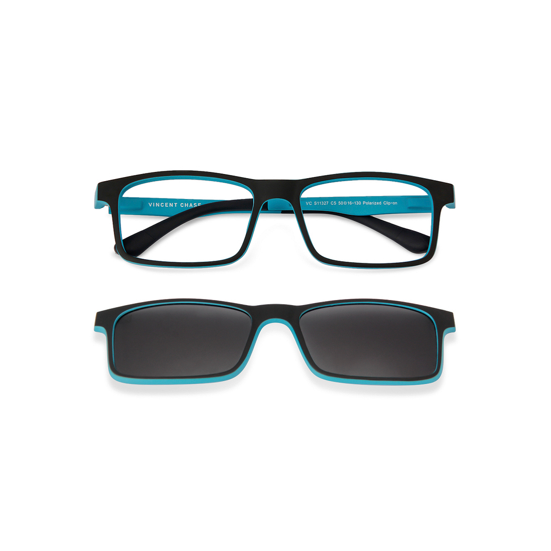 Lenskart Air Online Sky Blue Full Rim Rectangle left side