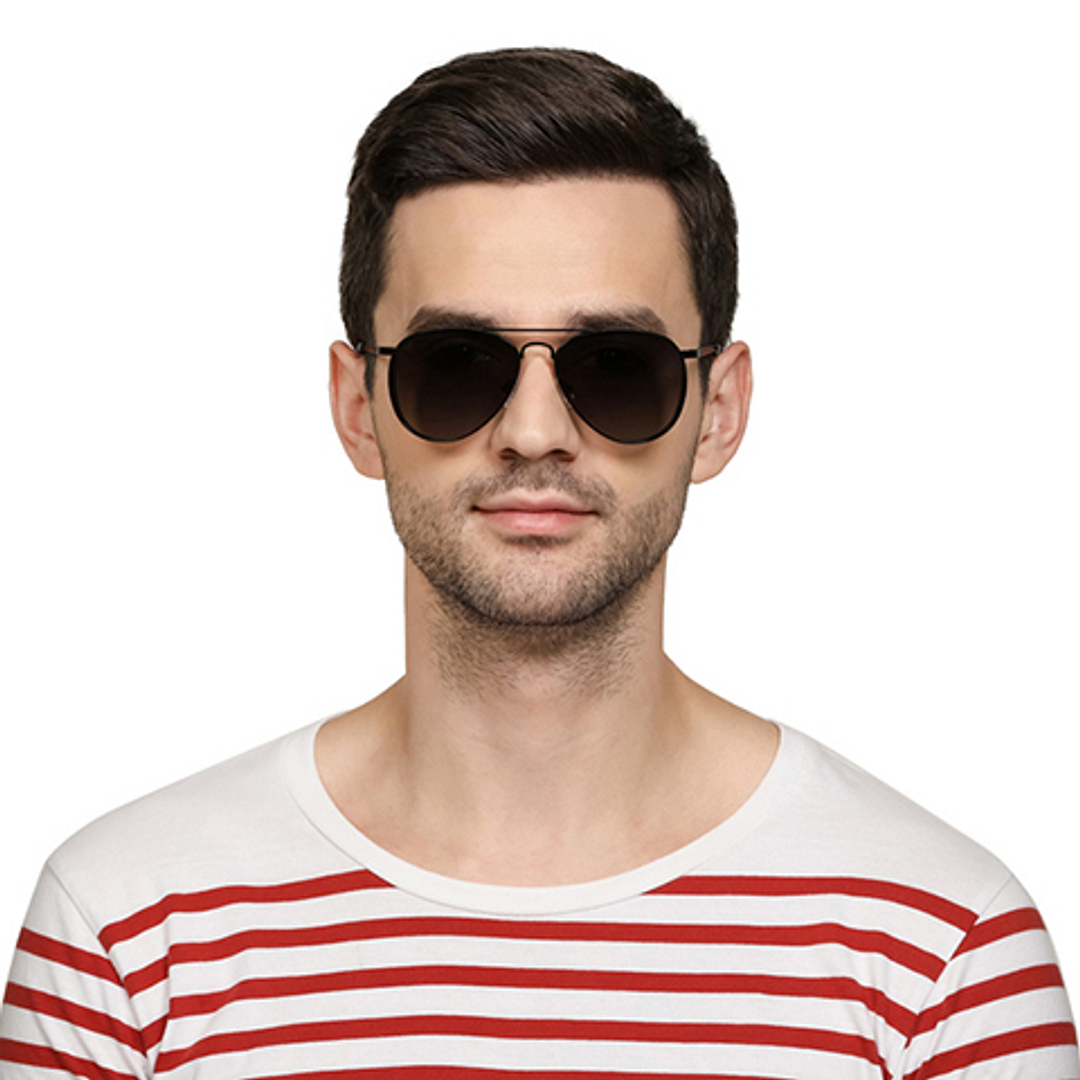 Vincent Chase Online Black Full Rim Aviator left side