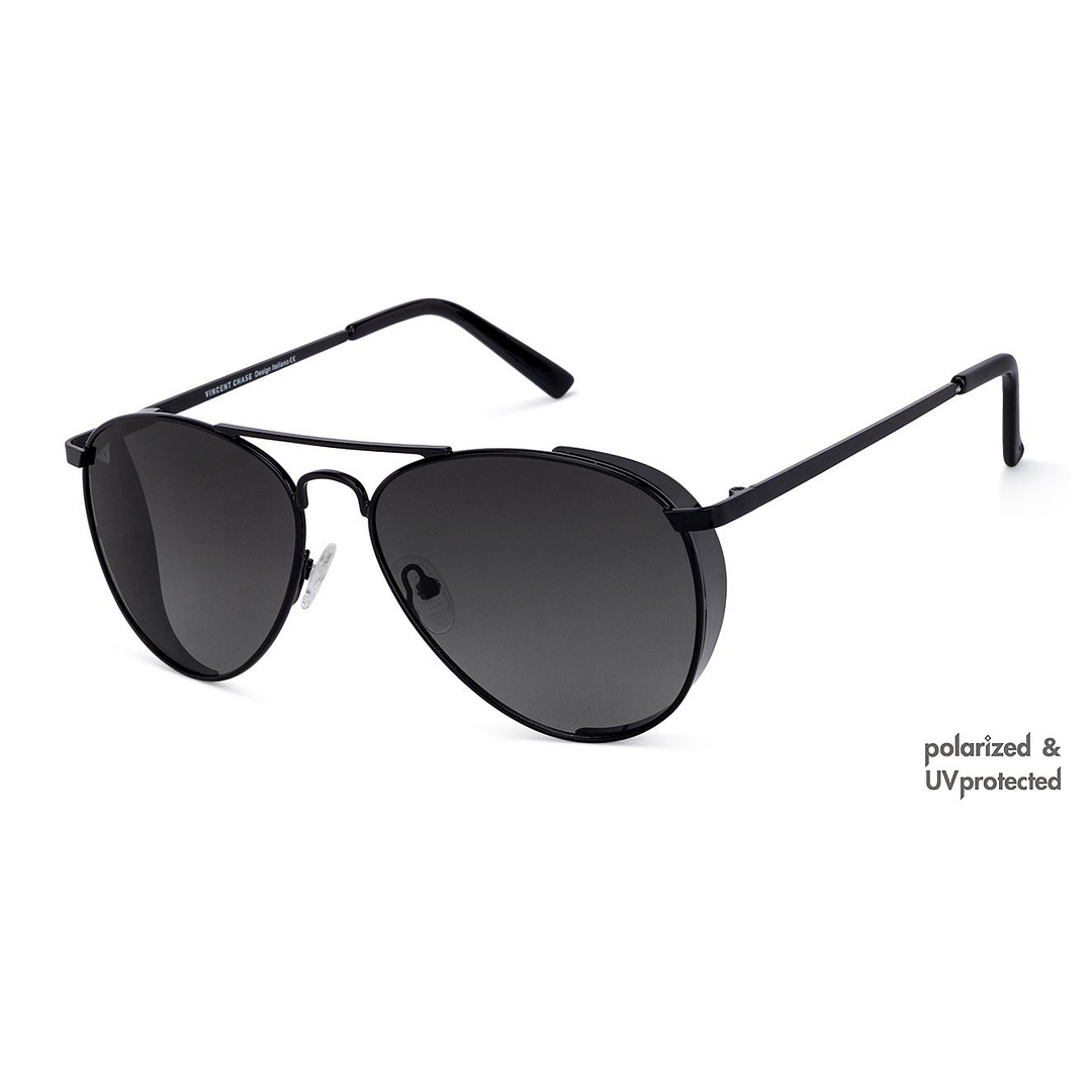 Vincent Chase Online Black Full Rim Aviator right side