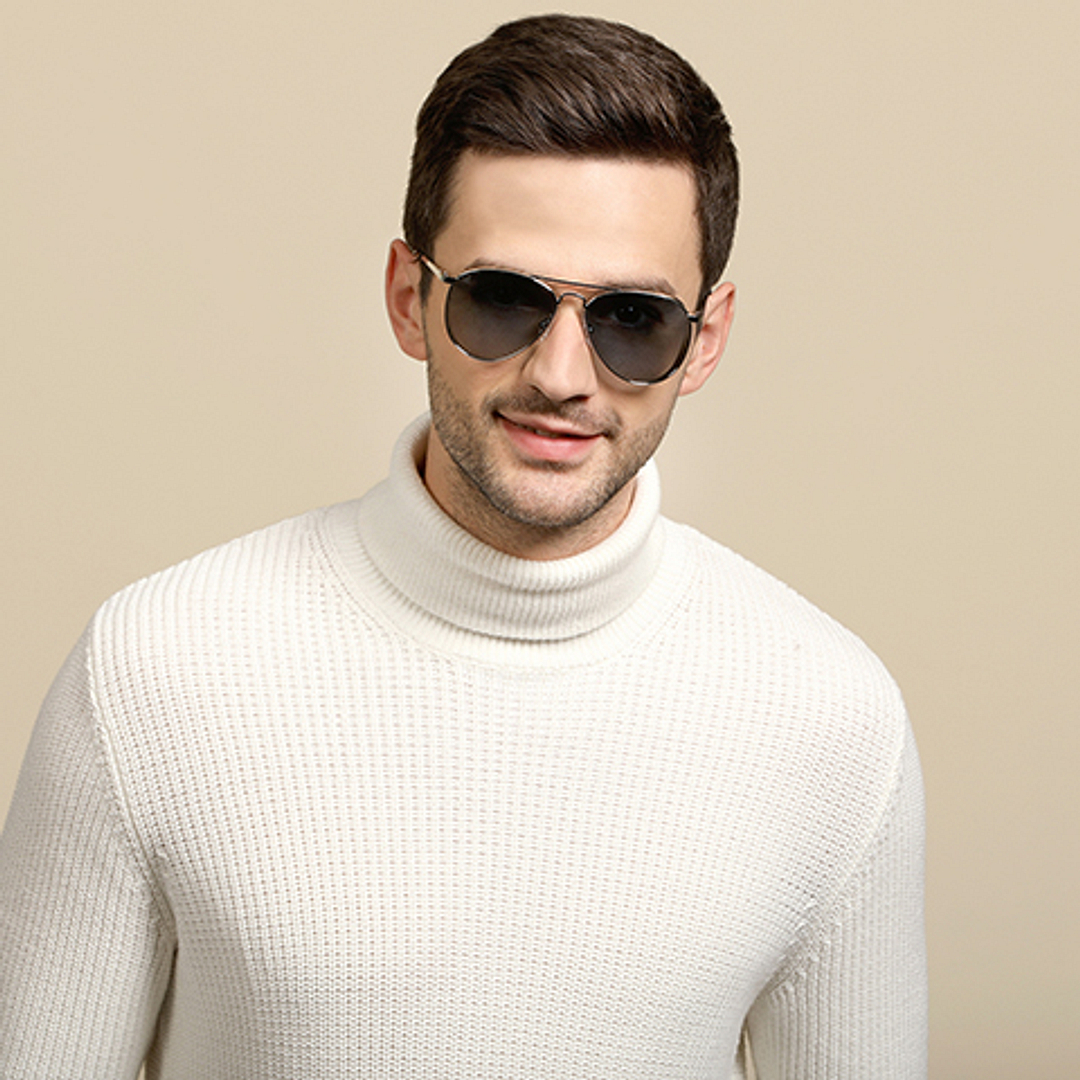 Vincent Chase Online Silver Full Rim Aviator right side