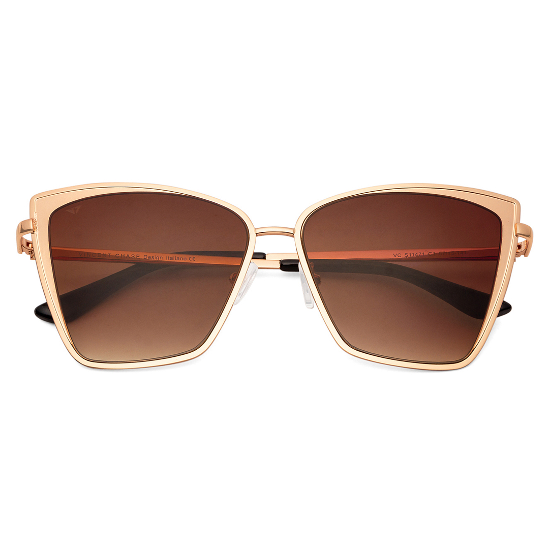 Vincent Chase Online Gold Full Rim Cat Eye left side