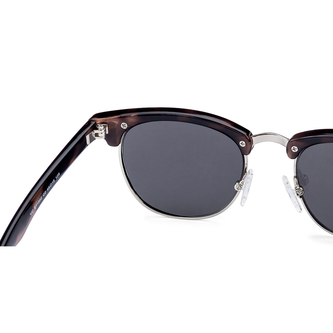 Hooper Silver Full Rim Clubmaster left side