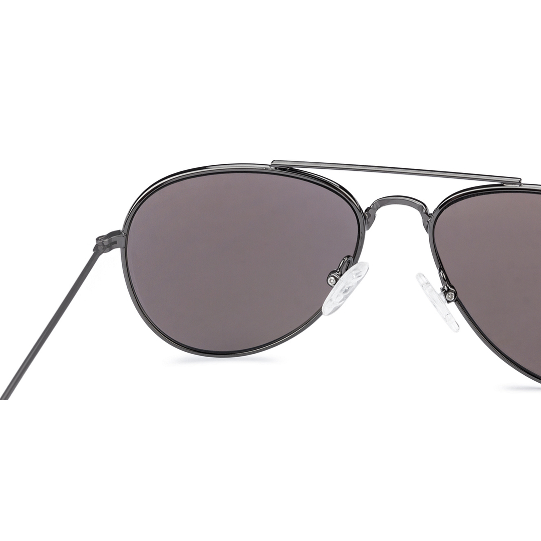 Hooper Mid Gunmetal Full Rim Aviator left side