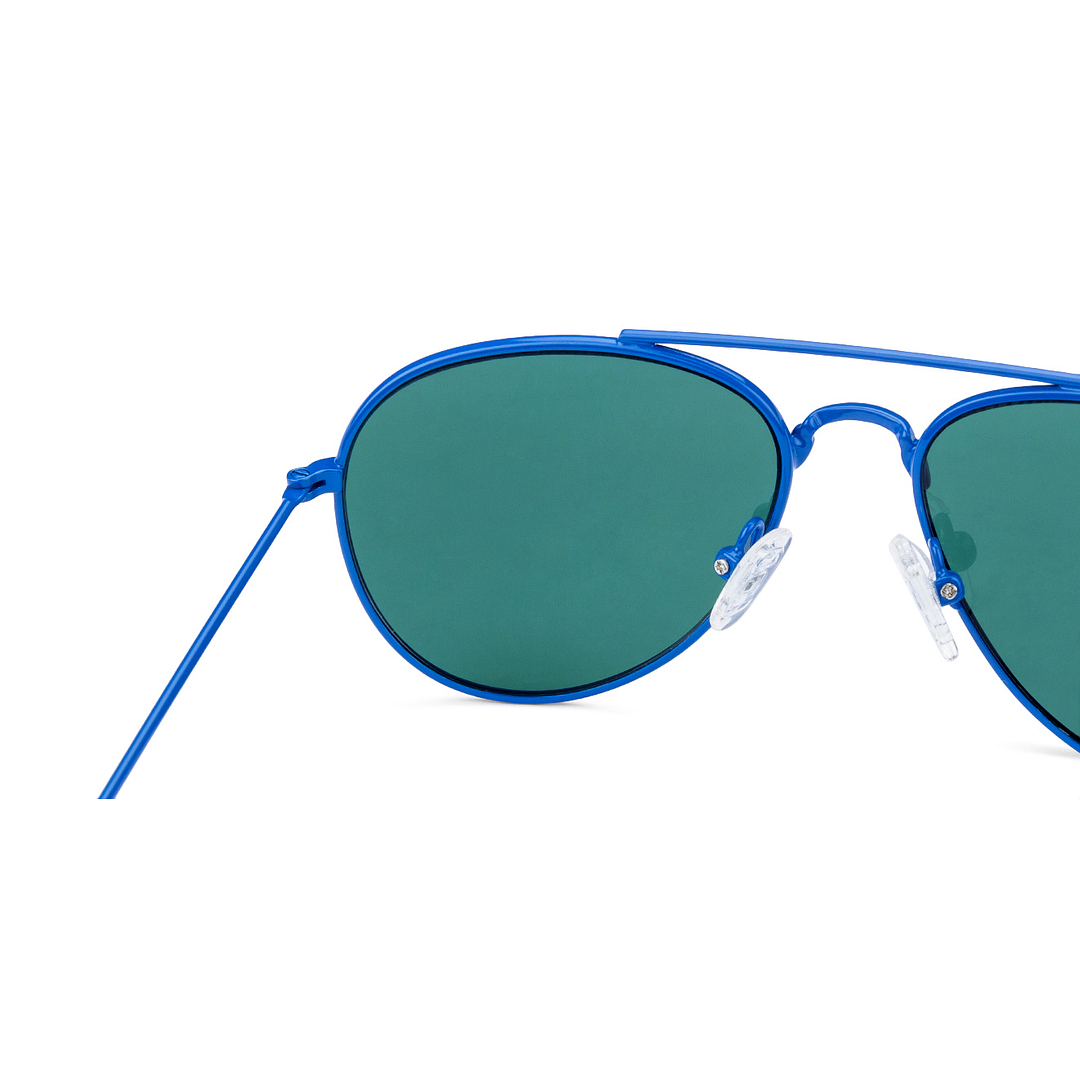 Hooper Sky Blue Full Rim Aviator left side