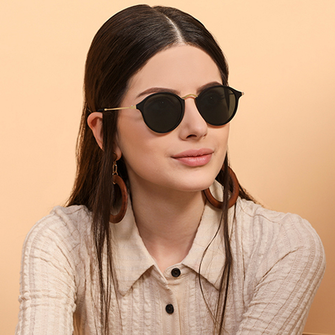 Vincent Chase Online Black Full Rim Round left side