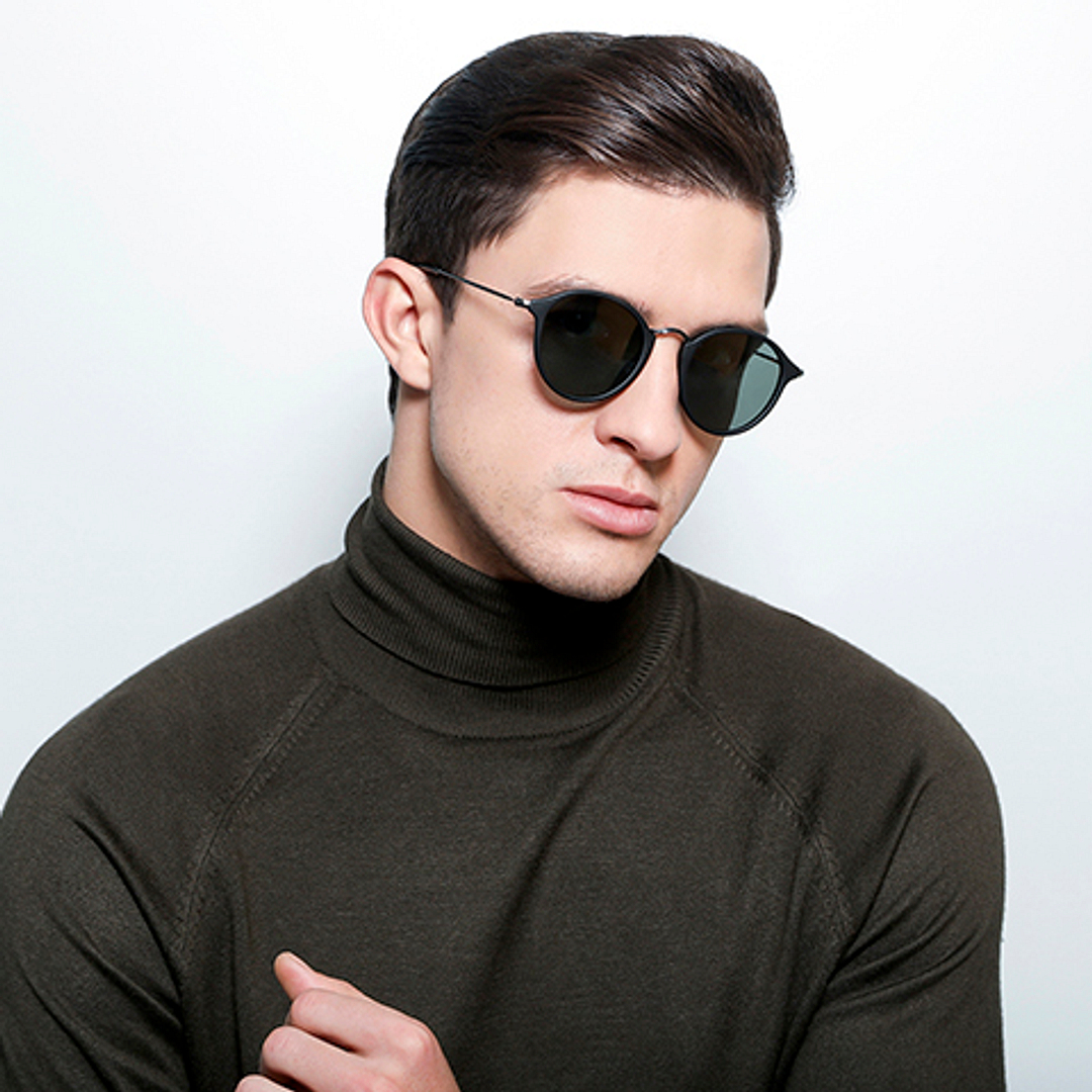 Vincent Chase Online Black Full Rim Round left side
