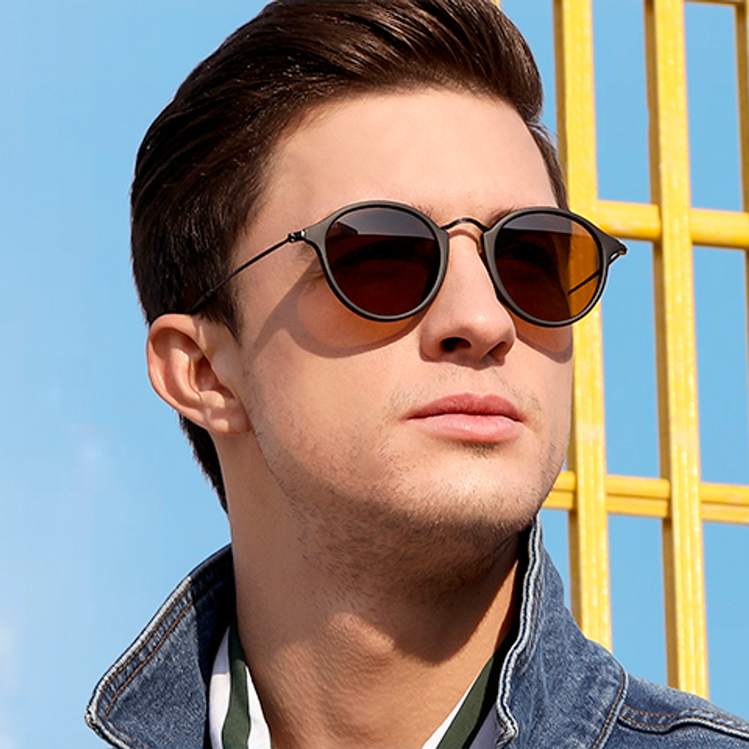 Vincent Chase Online Black Full Rim Round left side