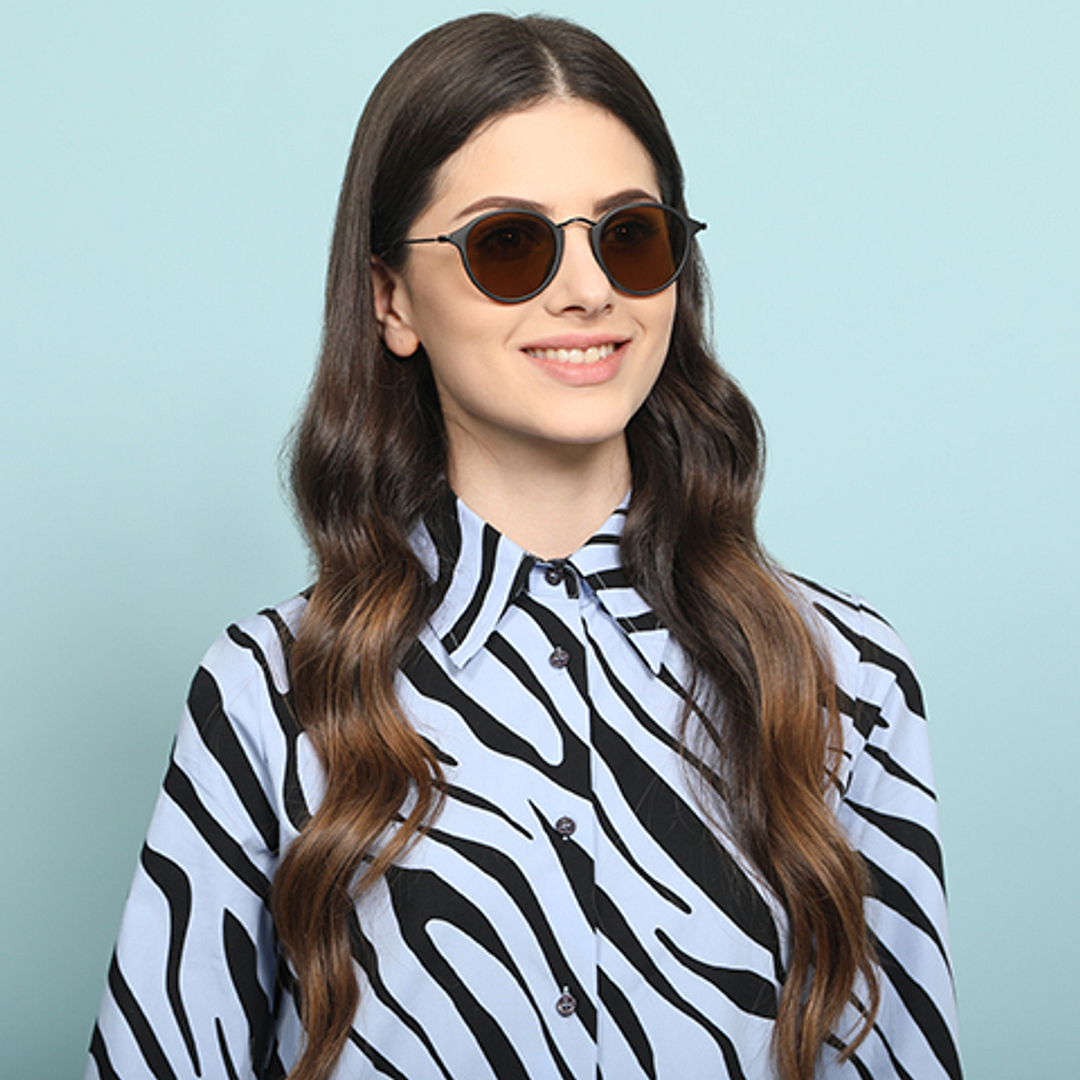 Vincent Chase Online Black Full Rim Round left side