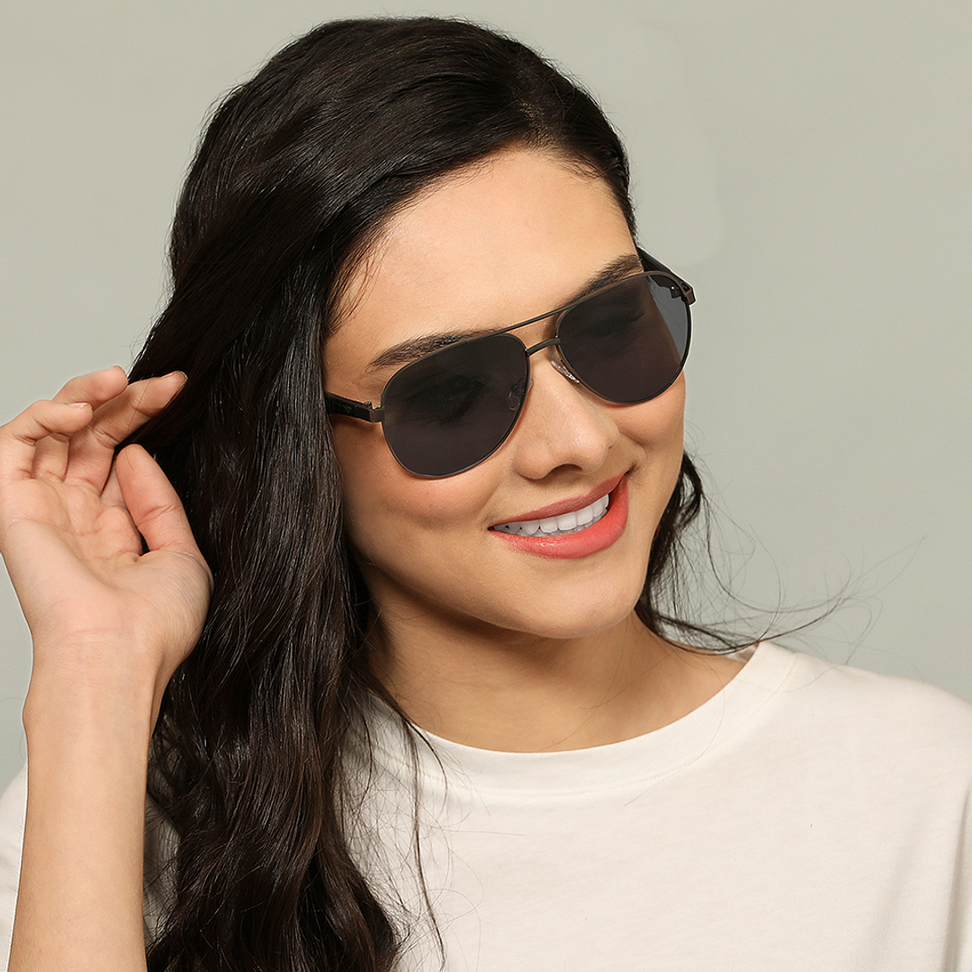 Vincent Chase Online Gunmetal Full Rim Aviator right side