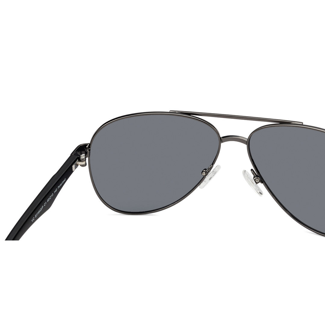 Vincent Chase Online Gunmetal Full Rim Aviator right side