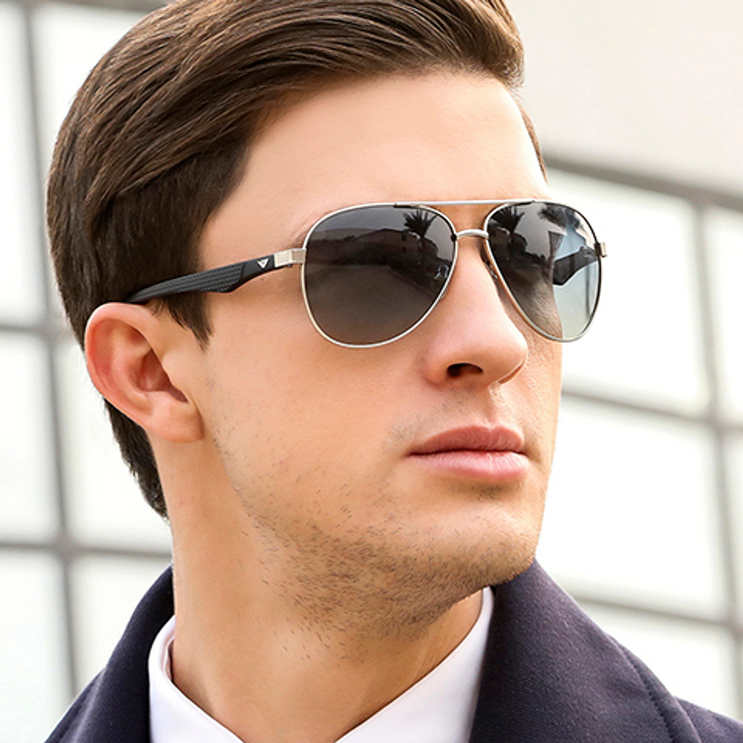 Vincent Chase Online Silver Full Rim Aviator right side