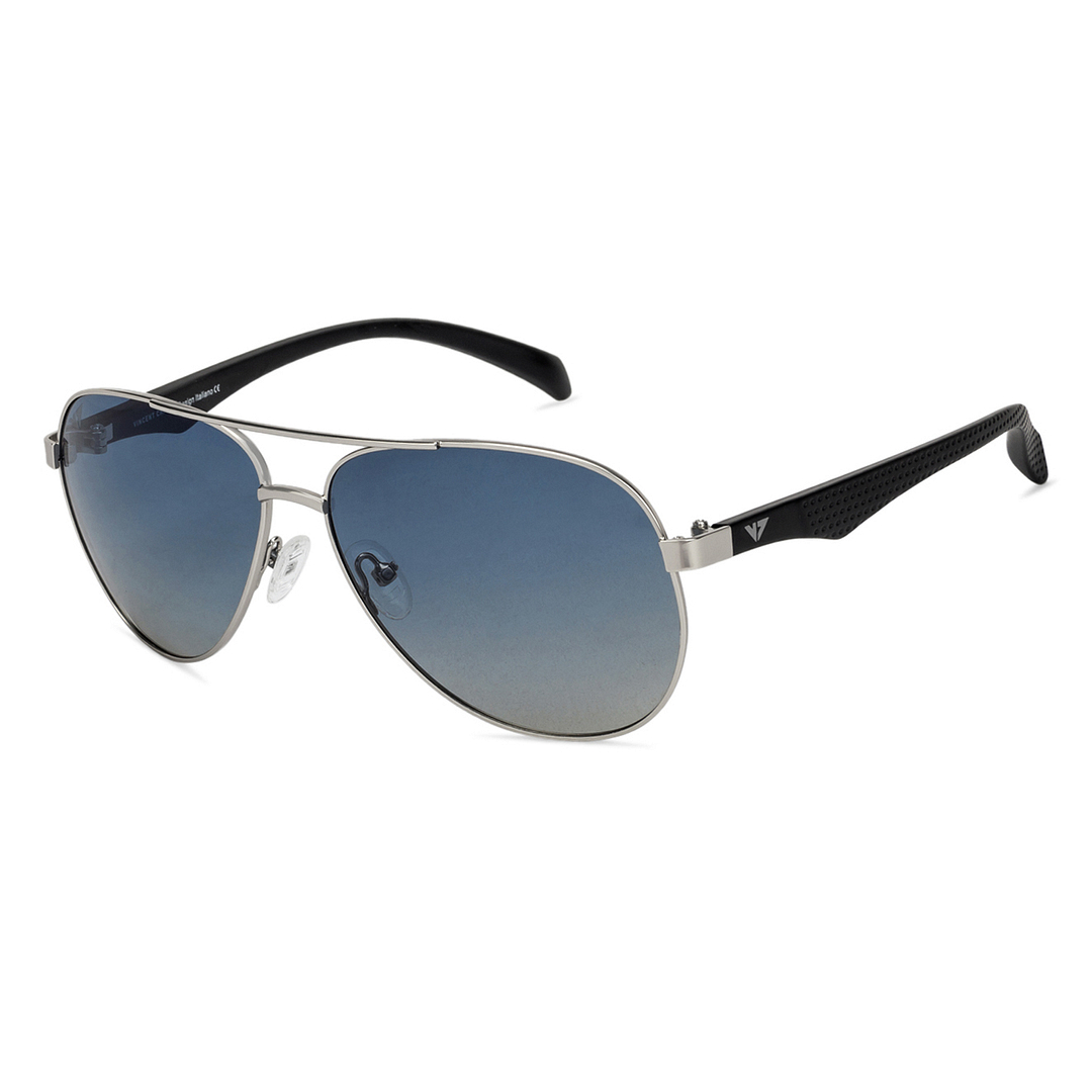 Vincent Chase Online Silver Full Rim Aviator left side