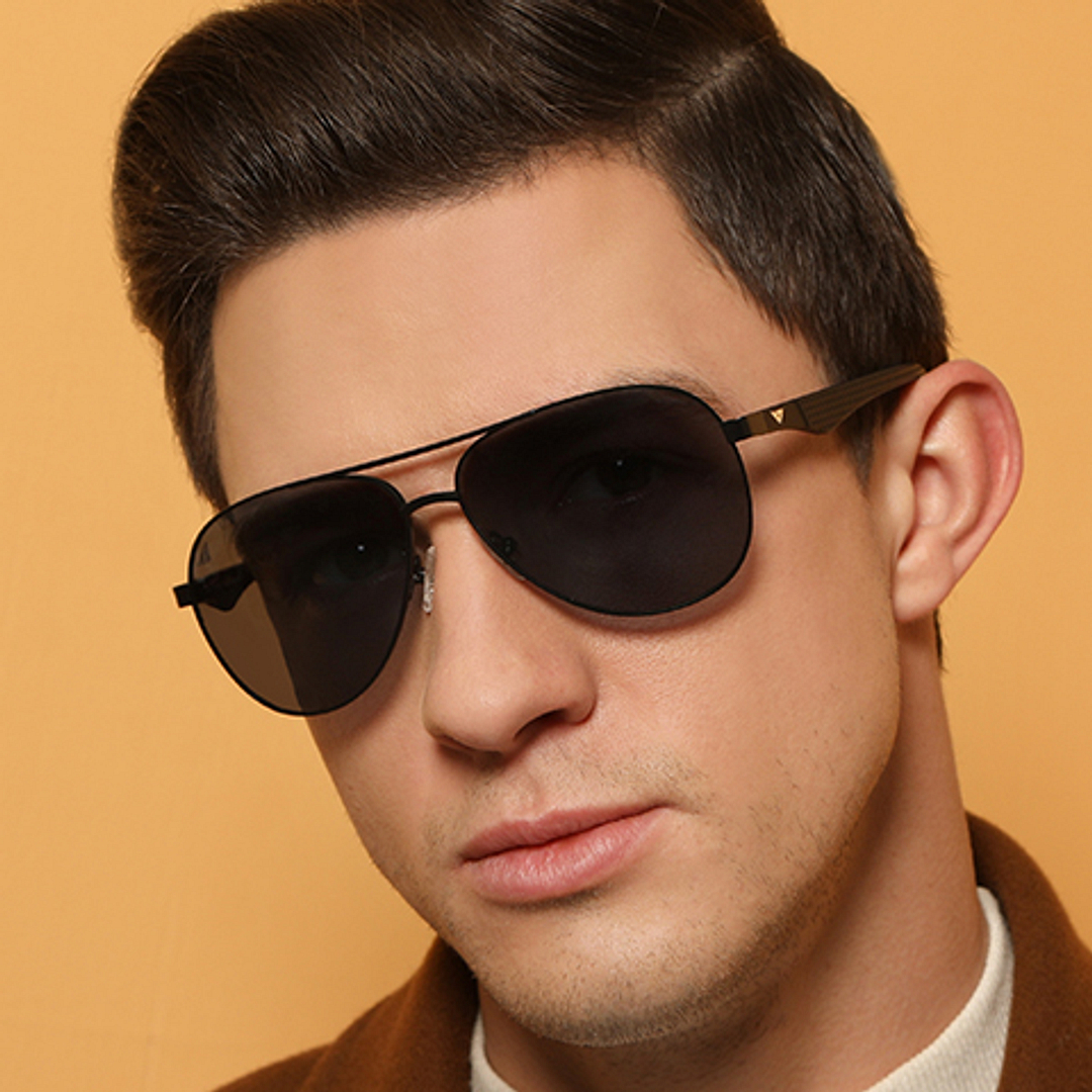 Vincent Chase Online Black Full Rim Aviator right side