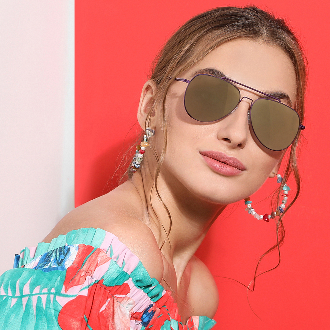 Vincent Chase Online Purple Full Rim Aviator right side