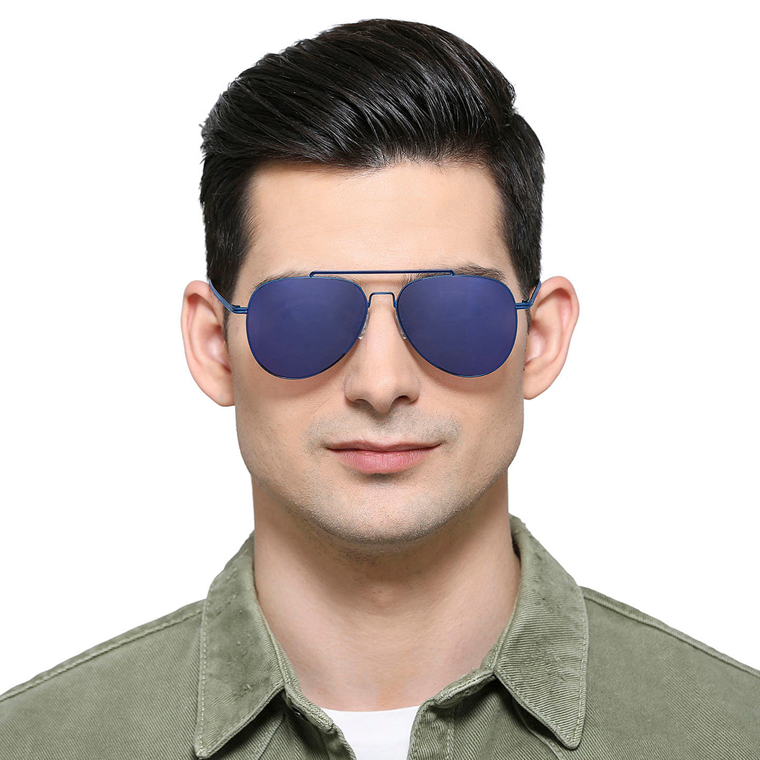 Vincent Chase Online Blue Full Rim Aviator left side