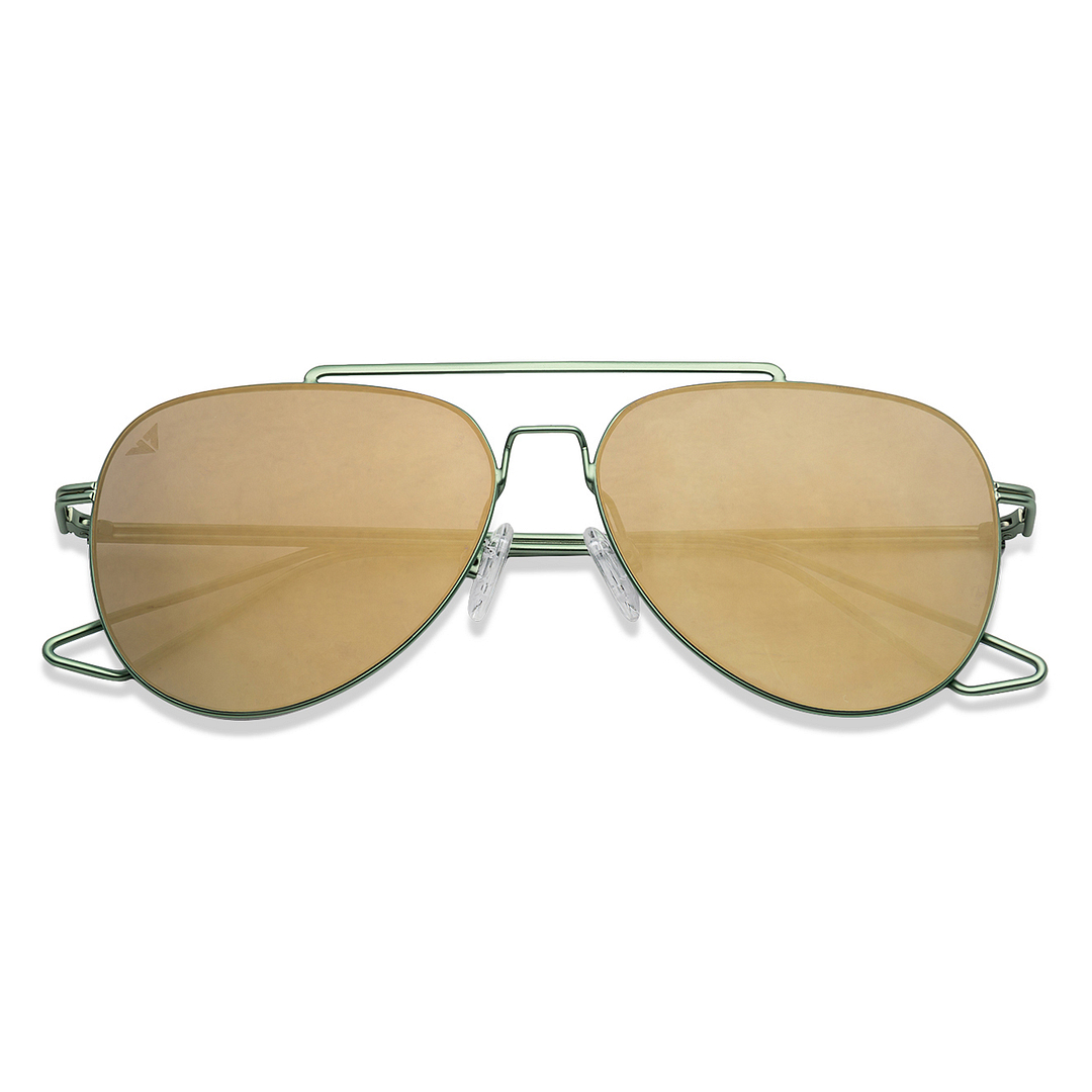 Vincent Chase Online Green Full Rim Aviator left side