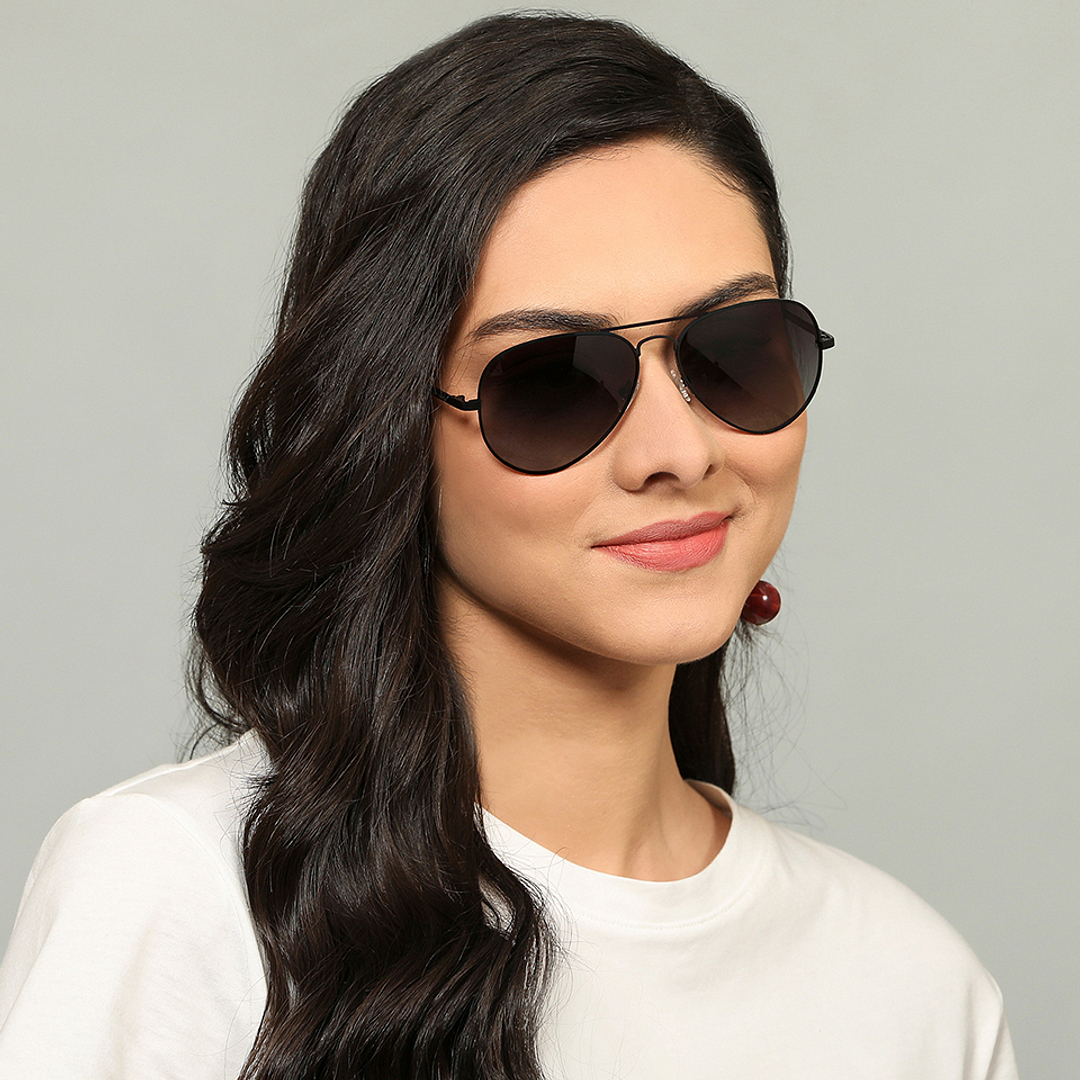 Vincent Chase Online Black Full Rim Aviator right side