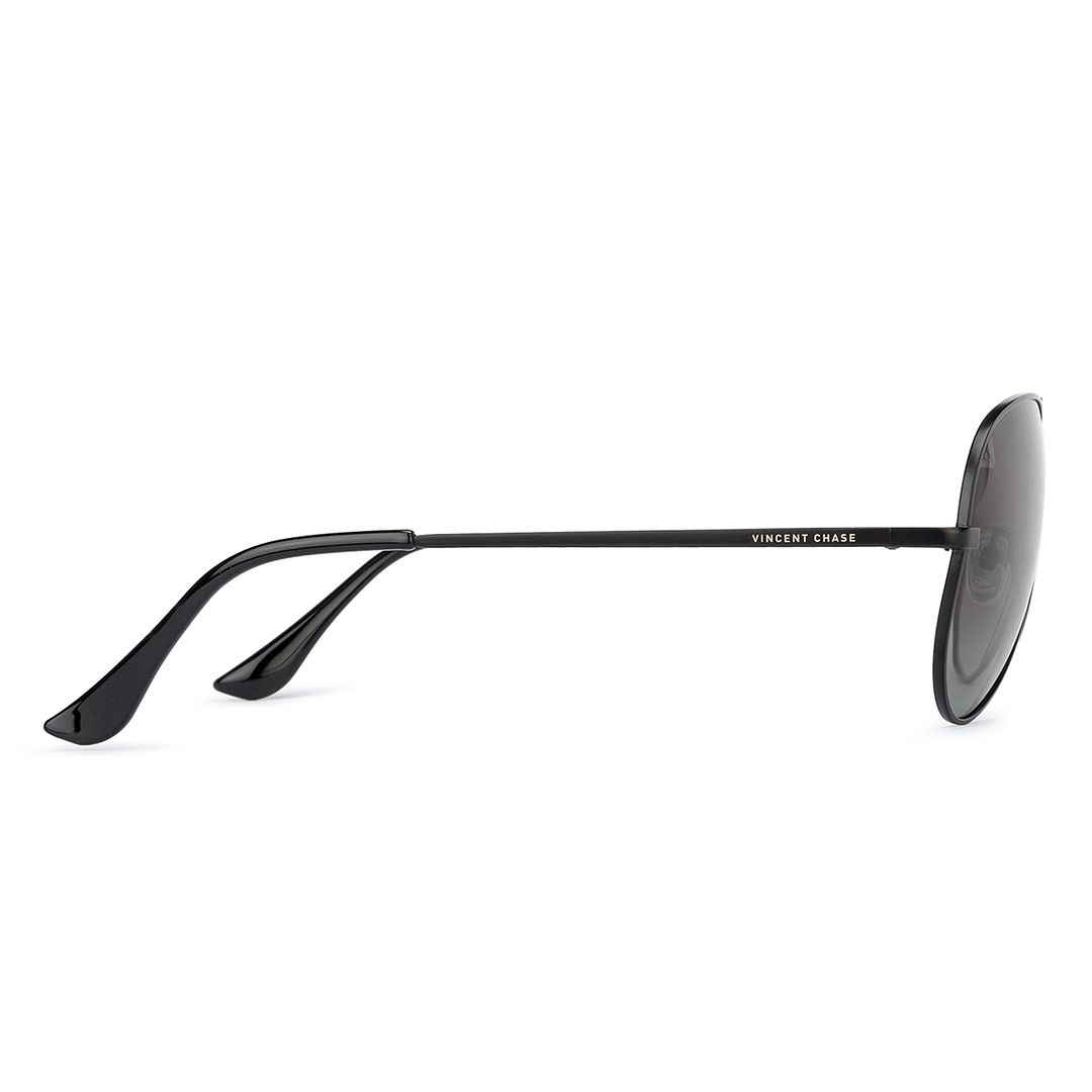 Vincent Chase Online Black Full Rim Aviator left side