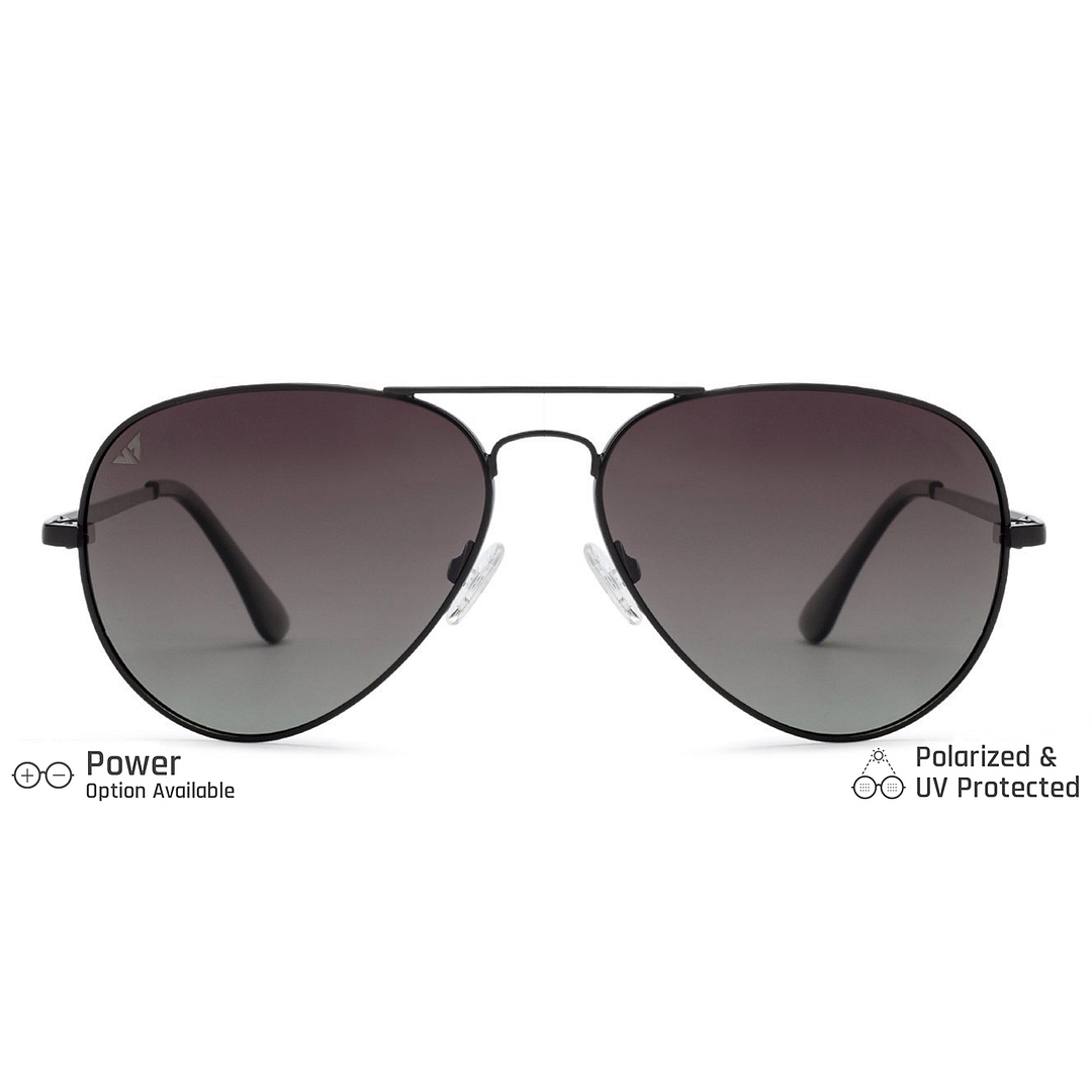 Vincent Chase Online Black Full Rim Aviator left side