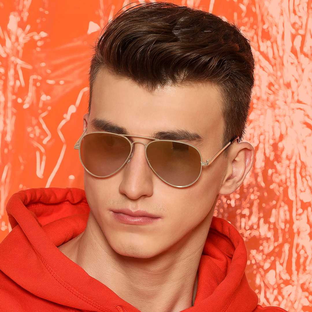 Vincent Chase Online Gold Full Rim Aviator right side