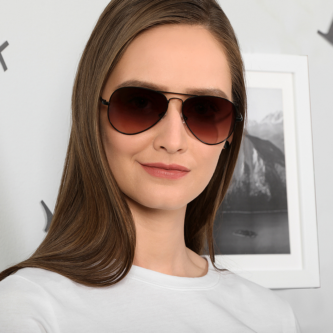 Vincent Chase Online Black Full Rim Aviator left side