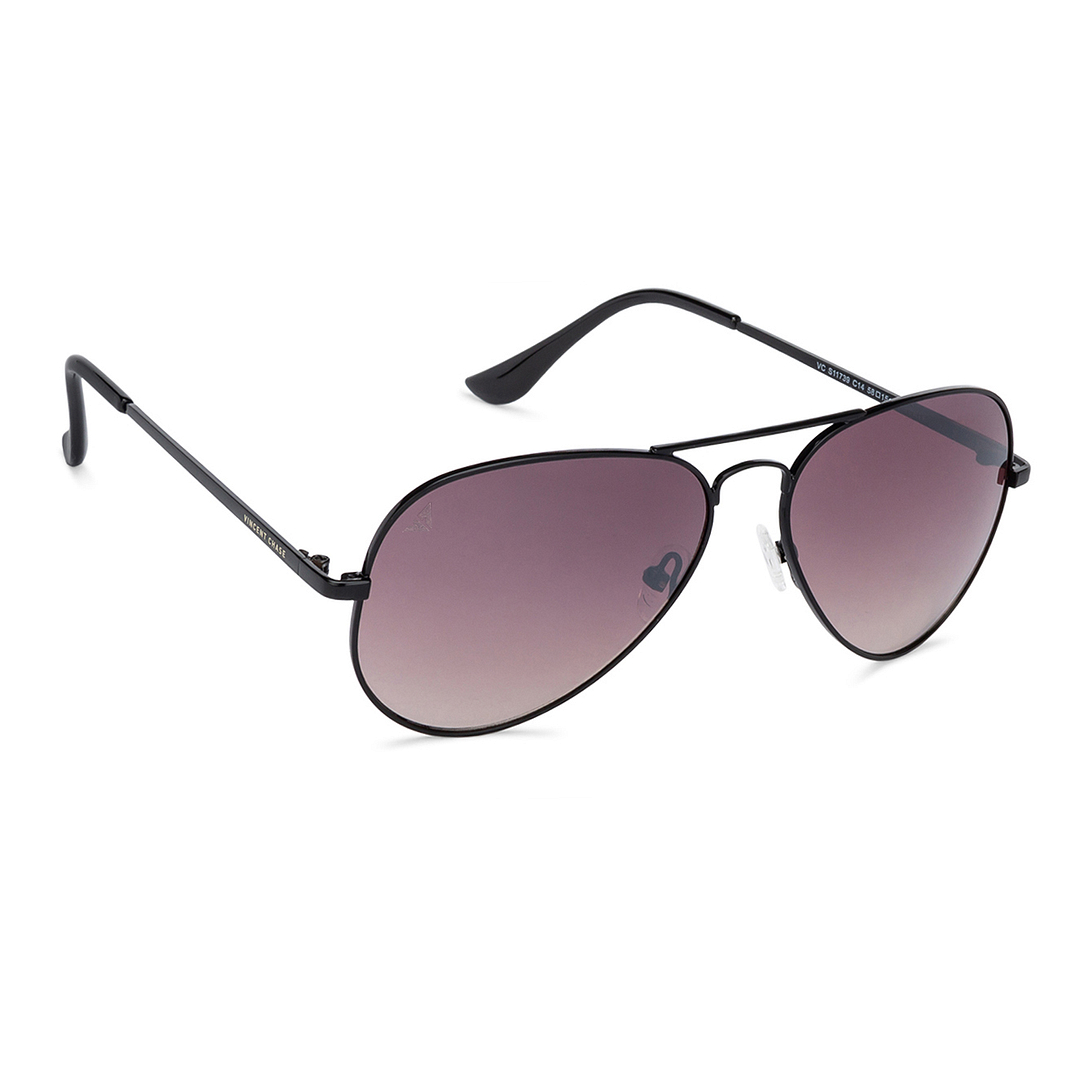 Vincent Chase Online Black Full Rim Aviator left side