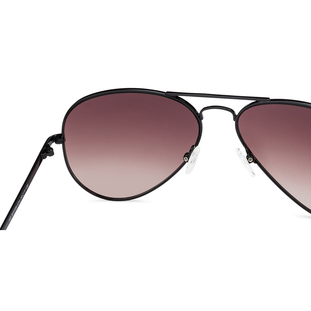 Vincent Chase Online Black Full Rim Aviator left side