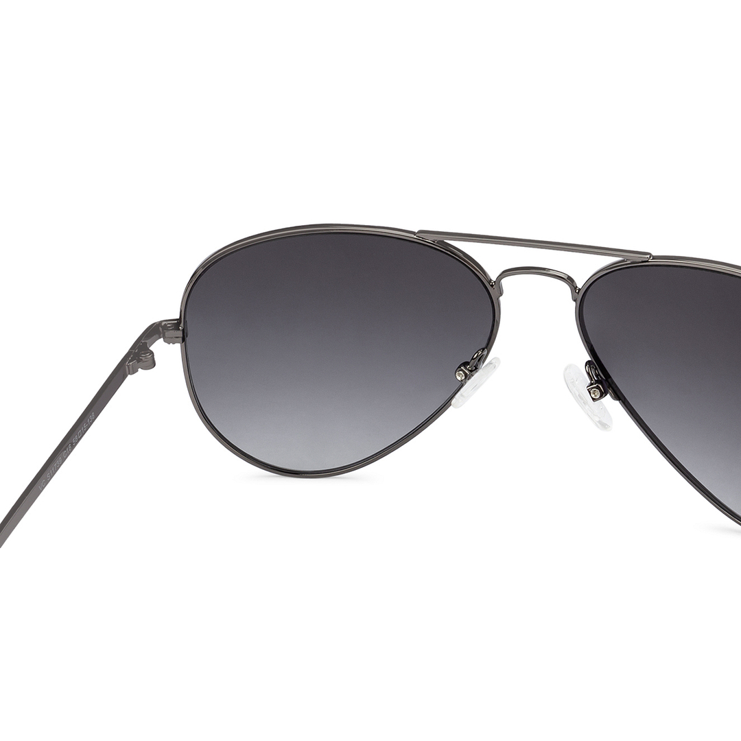 Vincent Chase Online Gunmetal Full Rim Aviator left side