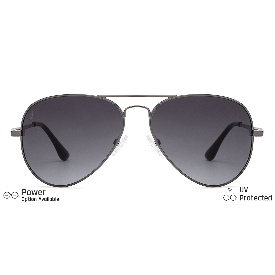 Vincent Chase Online Gunmetal Full Rim Aviator left side
