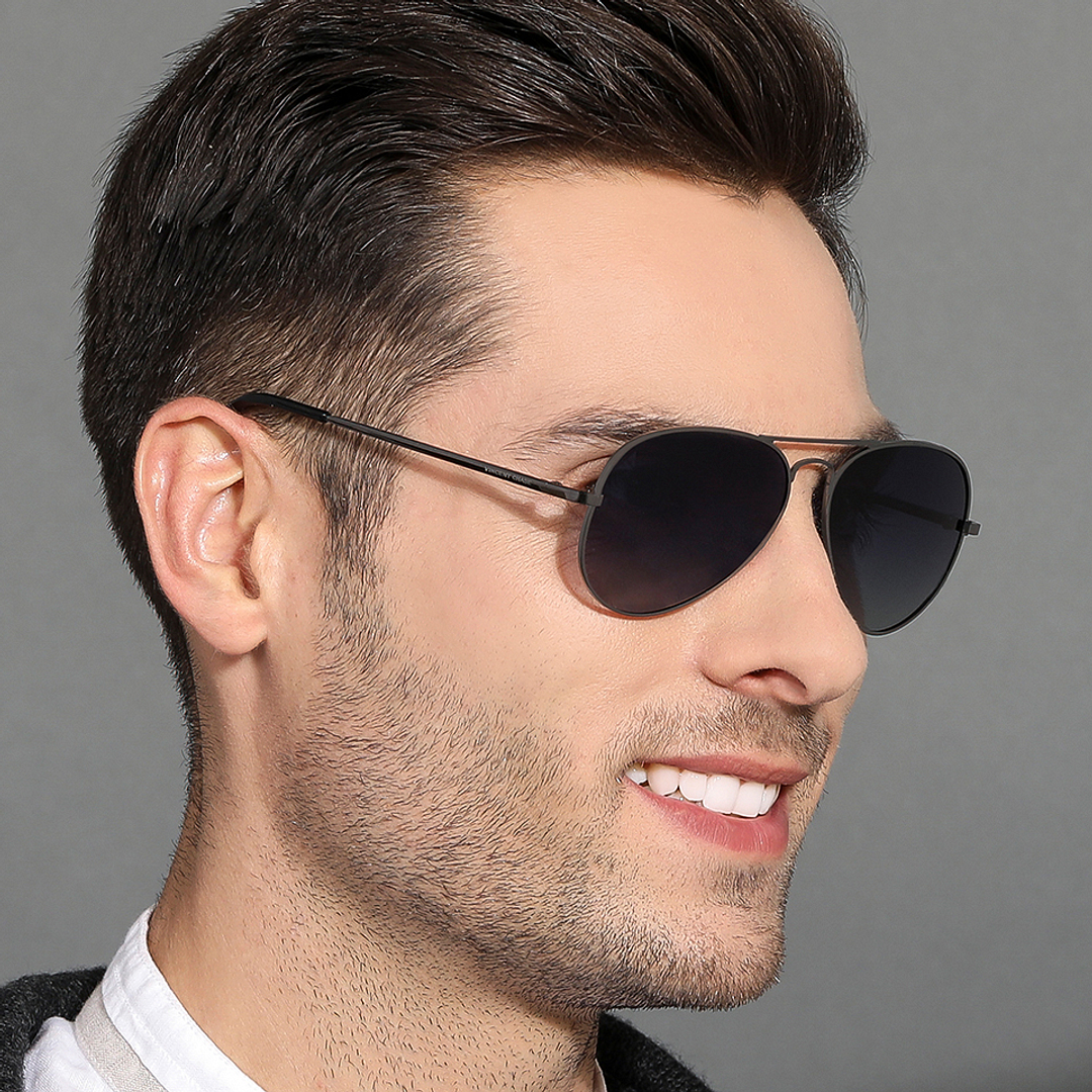 Vincent Chase Online Gunmetal Full Rim Aviator right side