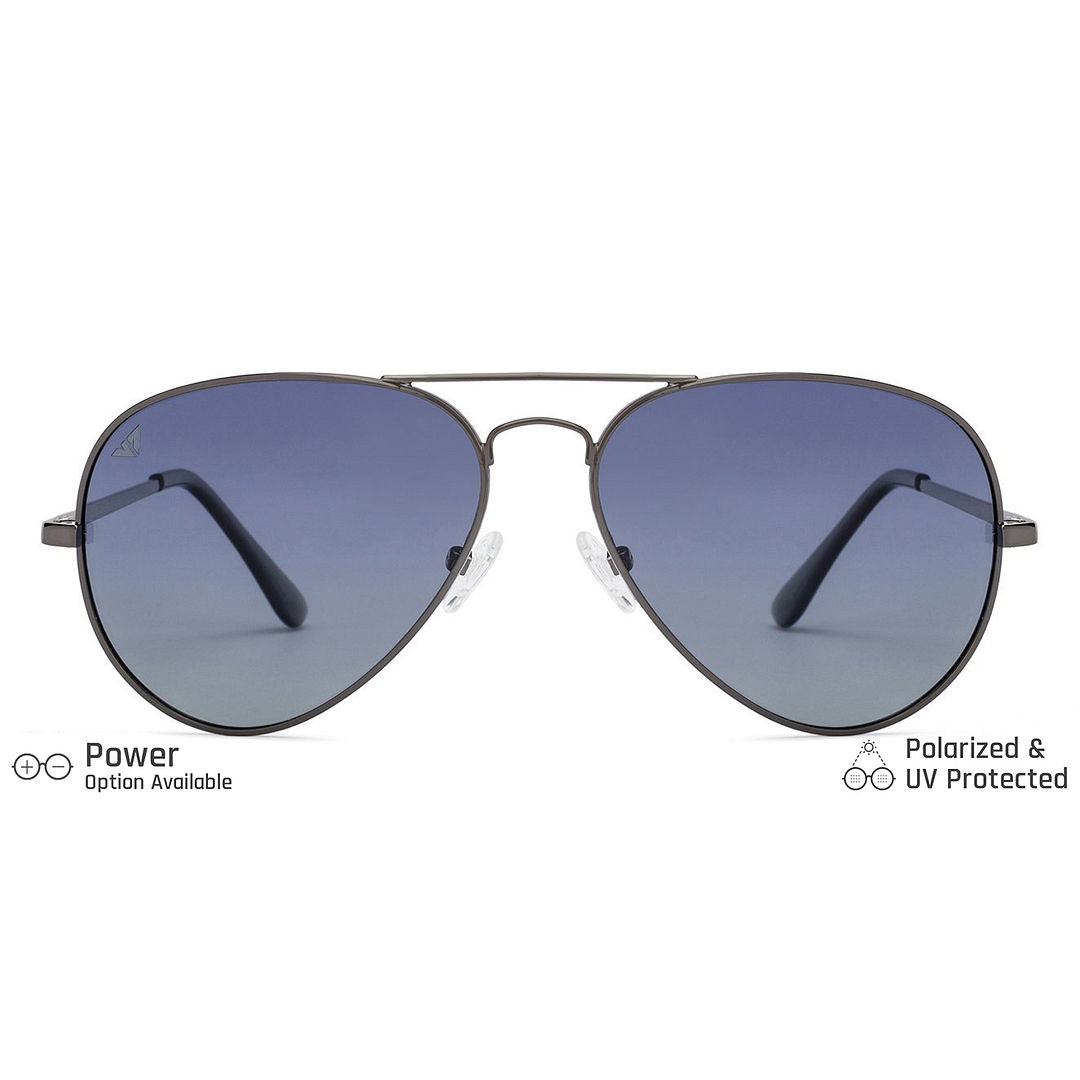 Vincent Chase Online Gunmetal Full Rim Aviator left side