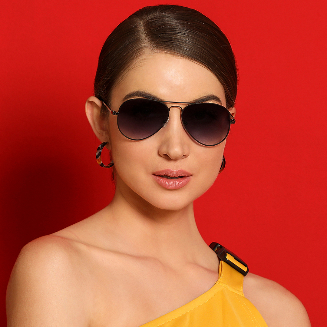 Vincent Chase Online Gunmetal Full Rim Aviator left side